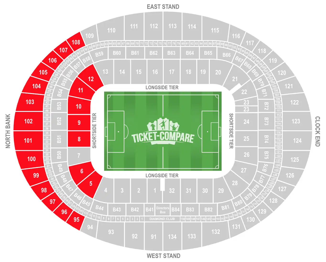 Plan North Stand Emirates Stadium